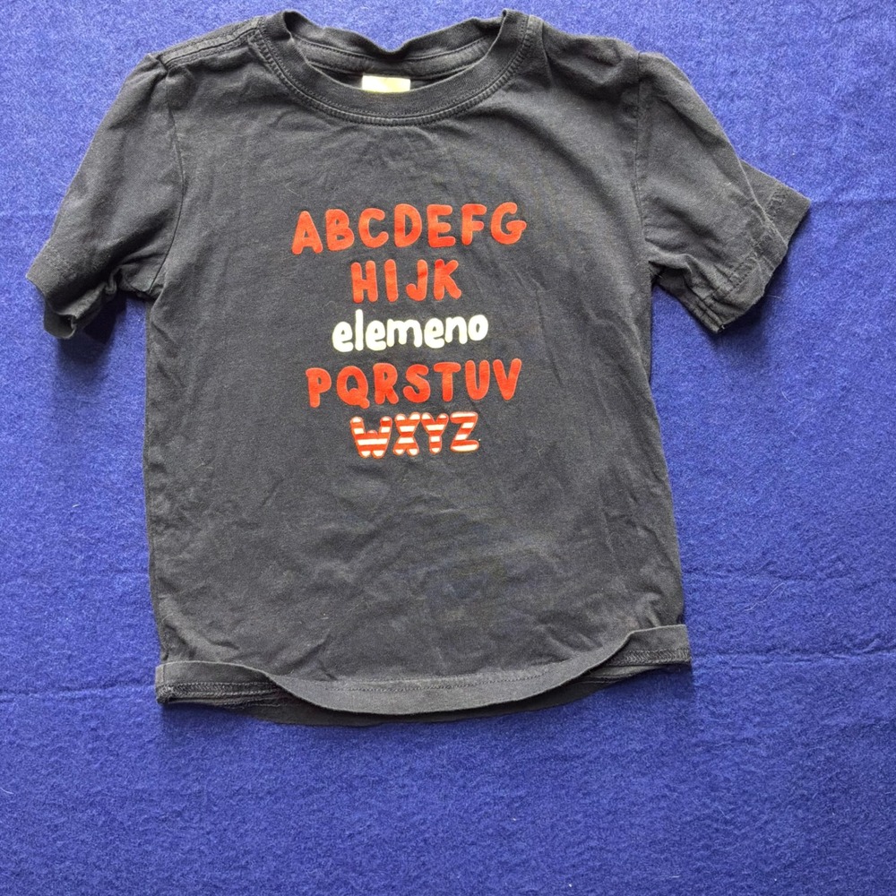 Schoolcore Toddler Gymboree Alphabet Graphic Tee 2T Navy Blue